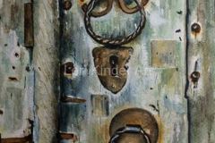 Old door with two handles