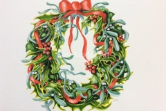 Holly and Mistletoe Wreath