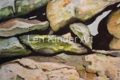 Dry stone wall at Castlerigg, Cuimbria